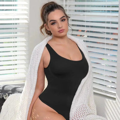 Loreleia - Flattering Women's String Bodysuit with Built-in Bra