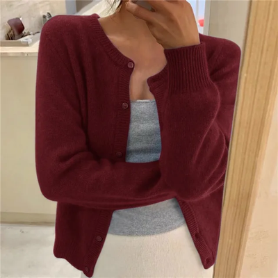 Emma | Plain knitted women's cardigan