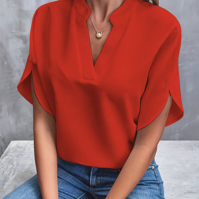 Lotte | Plain blouse with notch