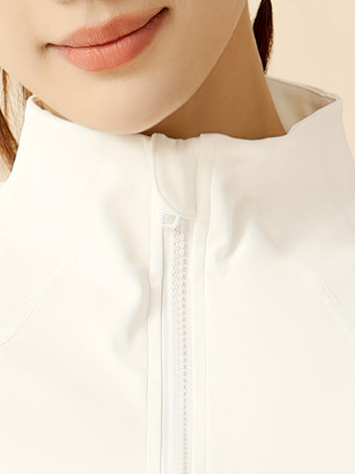 Nina | Cropped sportjack met ademende stof en staande kraag
