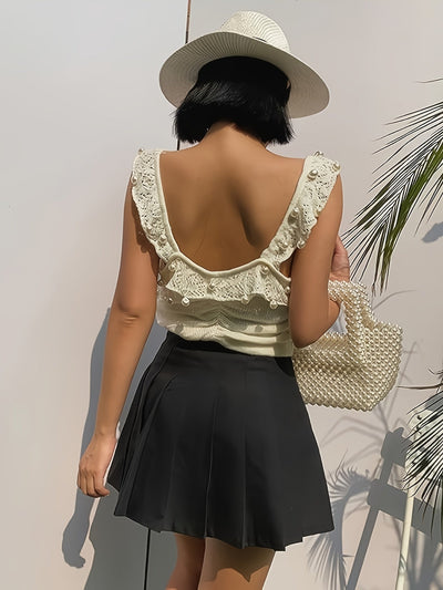 Daphne | Hoge taille damesrok met plooien en gevoerde shorts
