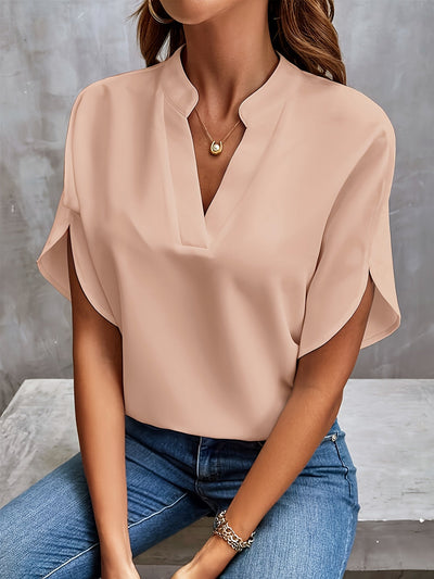 Lotte | Plain blouse with notch