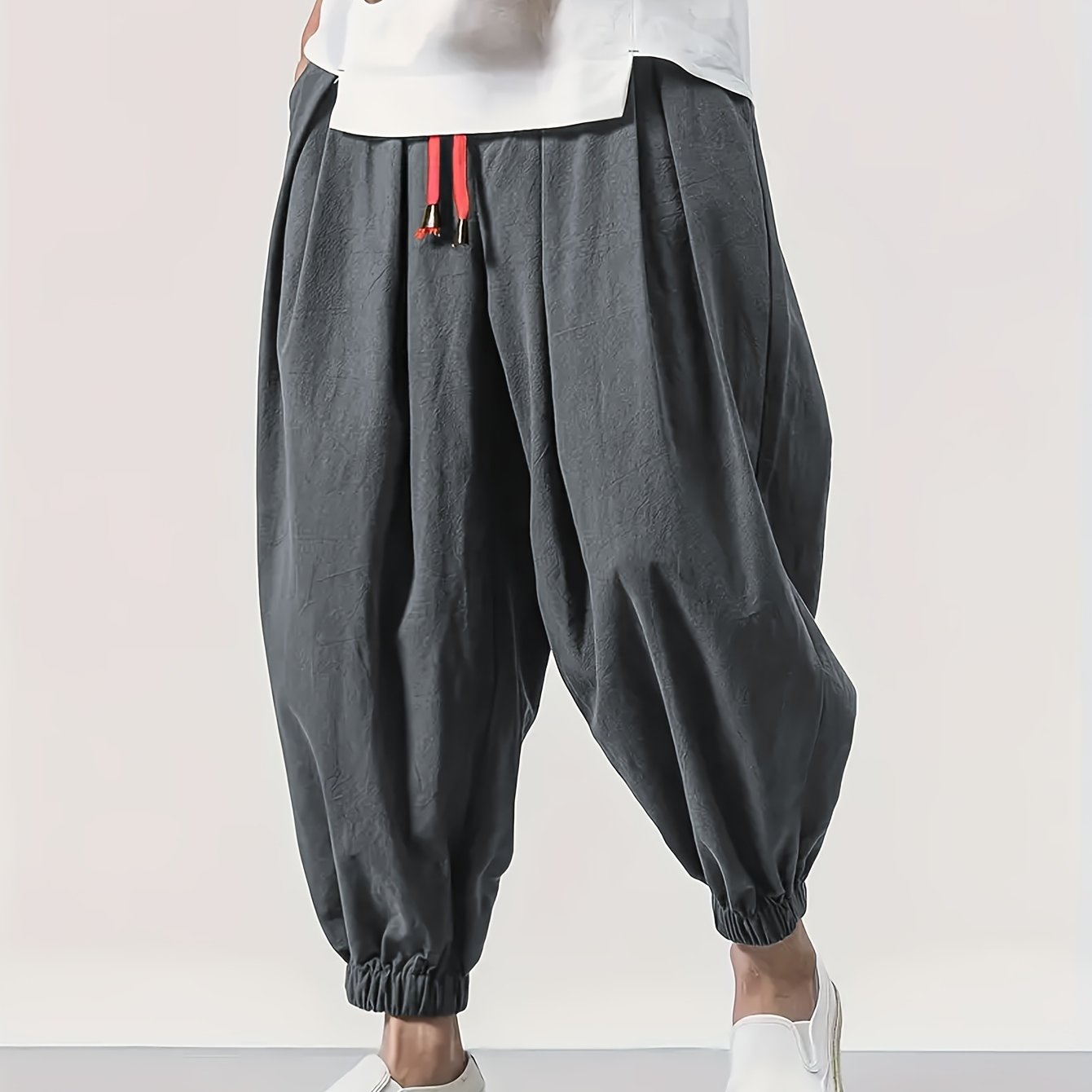Lucas | Casual wide beach pants with drawstring