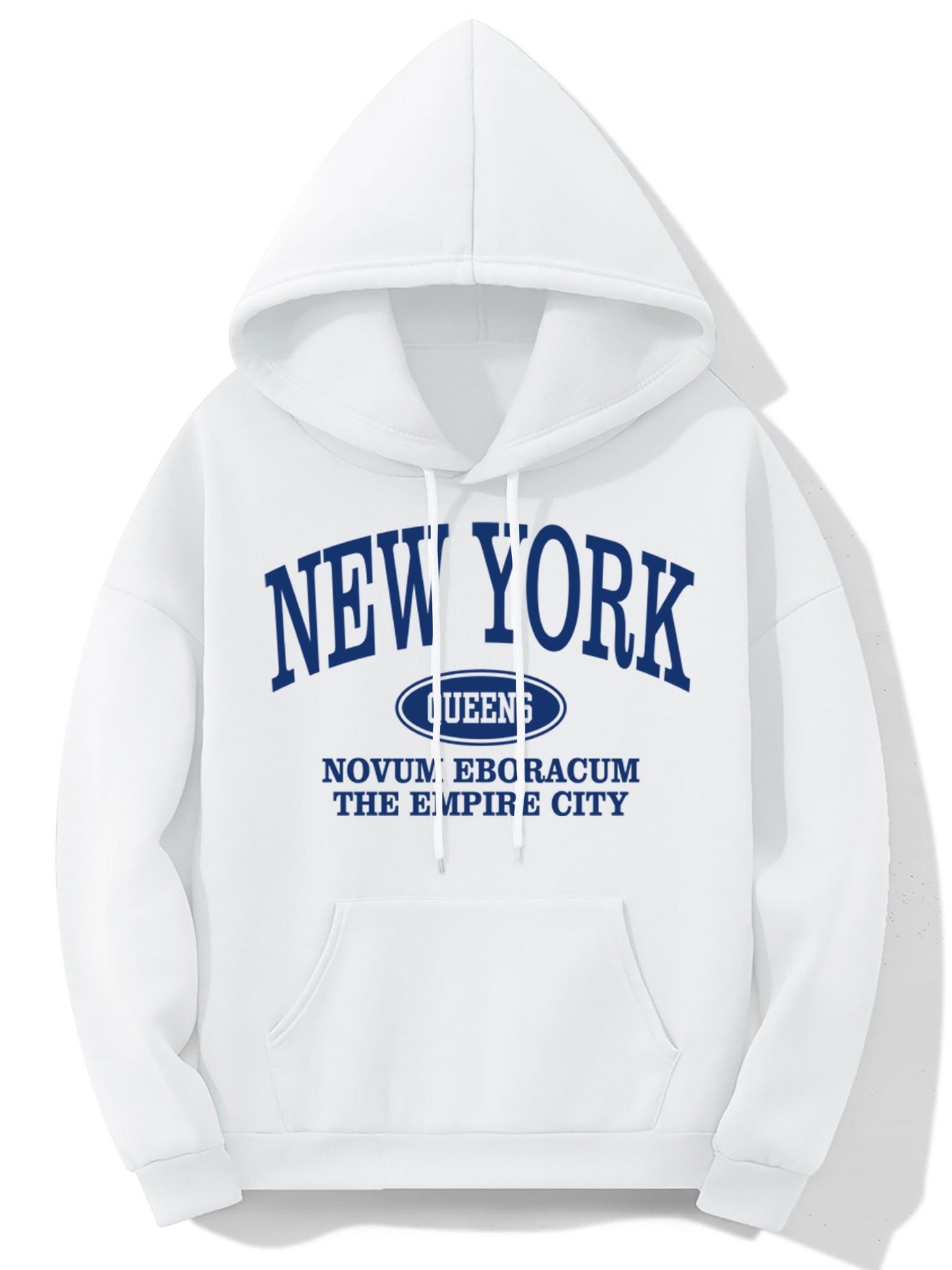 Nina | Hoodie met New Yorkse letterprint en kangoeroezak