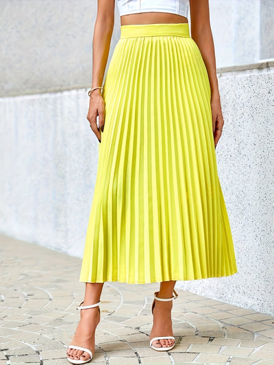 Sophie | Elegante A-lijn midi rok in solide kleur