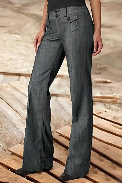 Franchesca - Elegant Button Trousers for Women