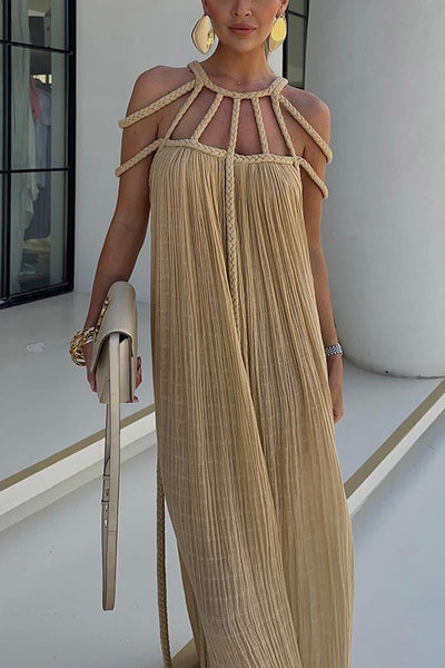 Kendra - off-shoulder touw jurk