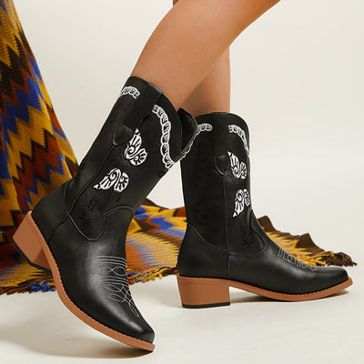 Vera | Cowboylaarzen met vlinderpatroon voor dames