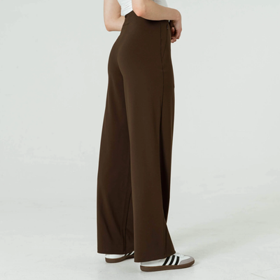 High-Waist Wide-Leg Trousers with Elastic Waistband 
