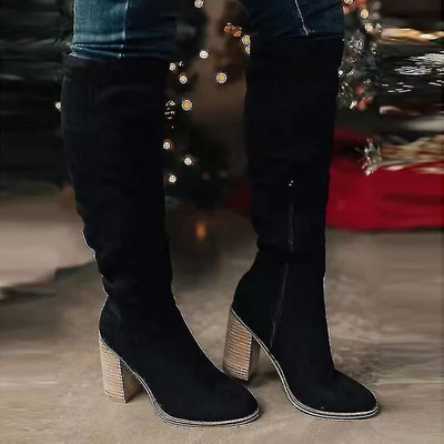 High Women's Boots - Overknee Boots with Heel 