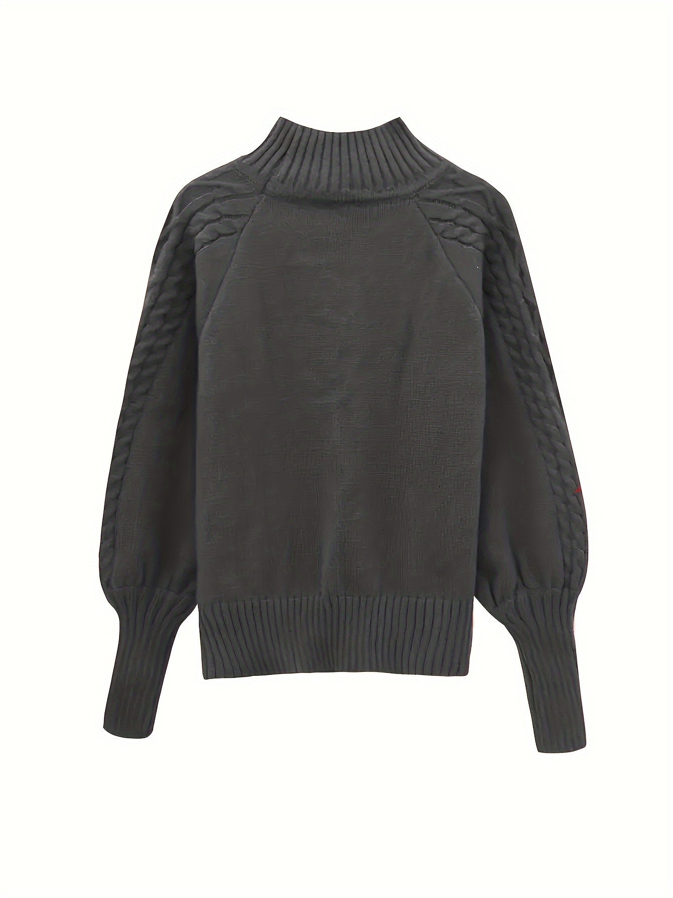Fien | Cable-knit turtleneck sweater with dropped shoulders