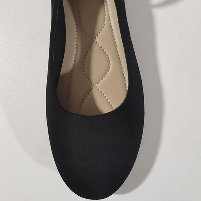 Elin | Classic solid-color ballet flats with ankle strap