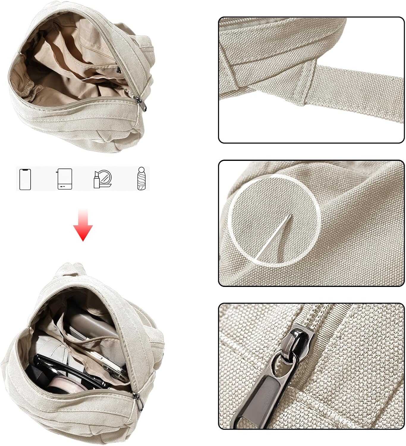 JourneyWay - Vintage Canvas Schouder Slingtas