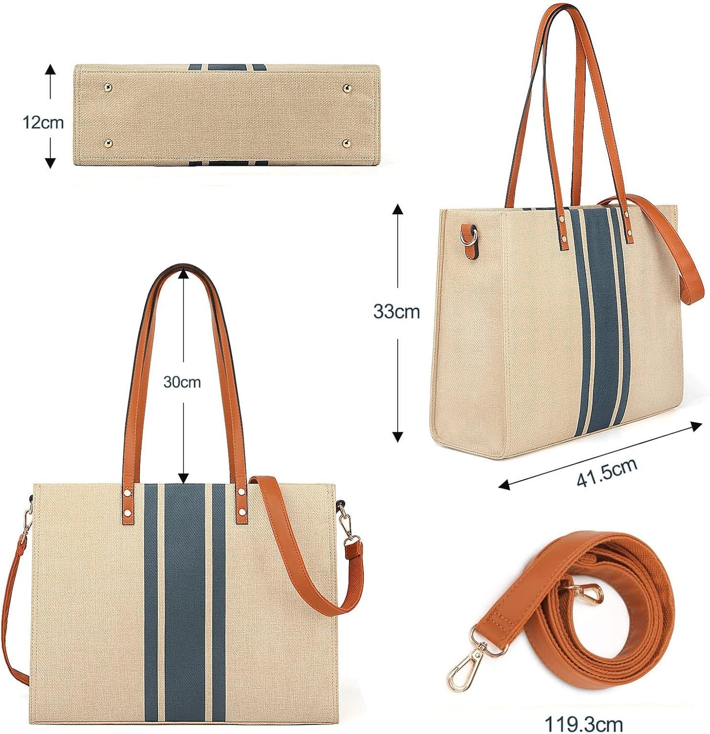 OrganizeEdge - Canvas Laptop Schoudertas