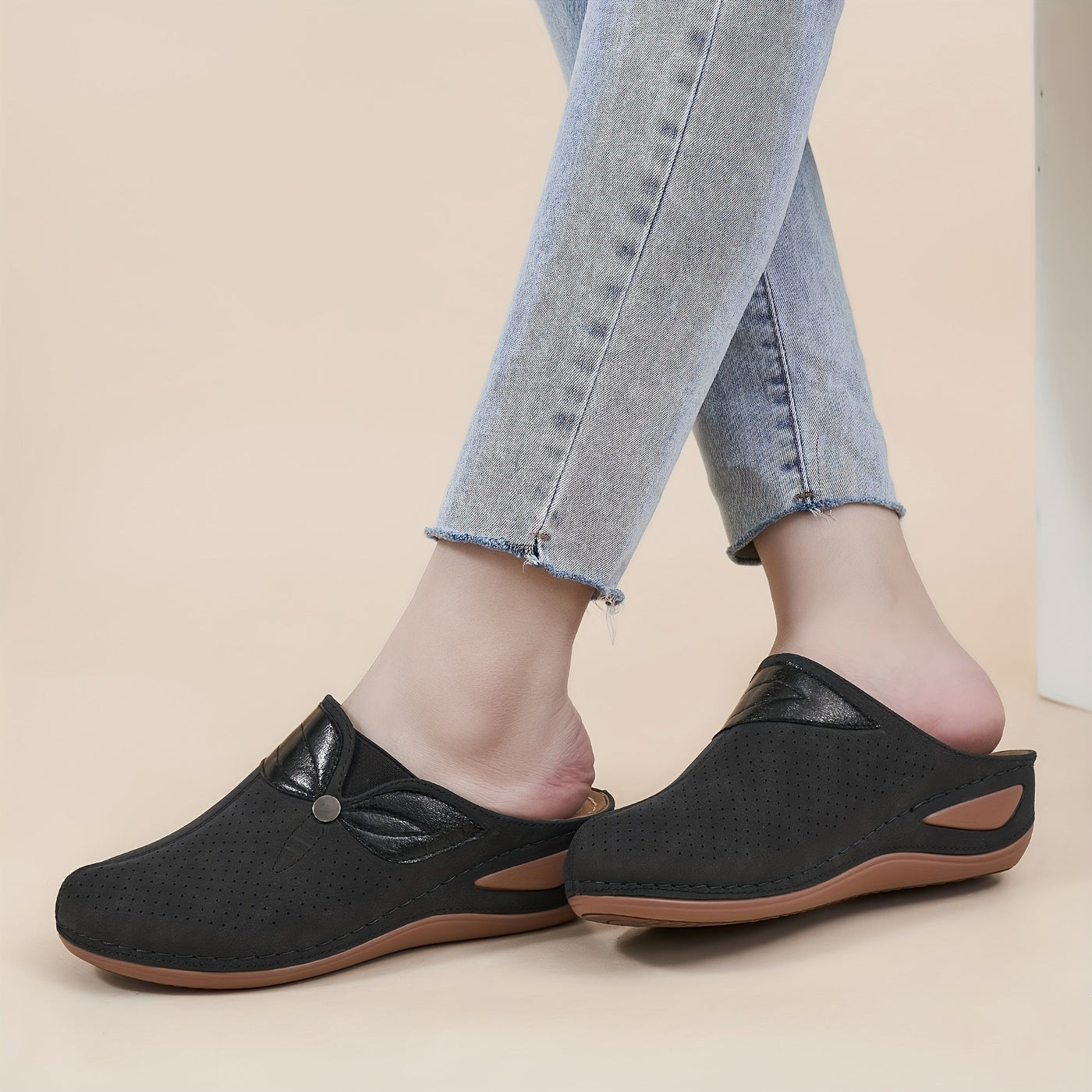 Sarah | Damesklompen met comfortabele zool en sleehak