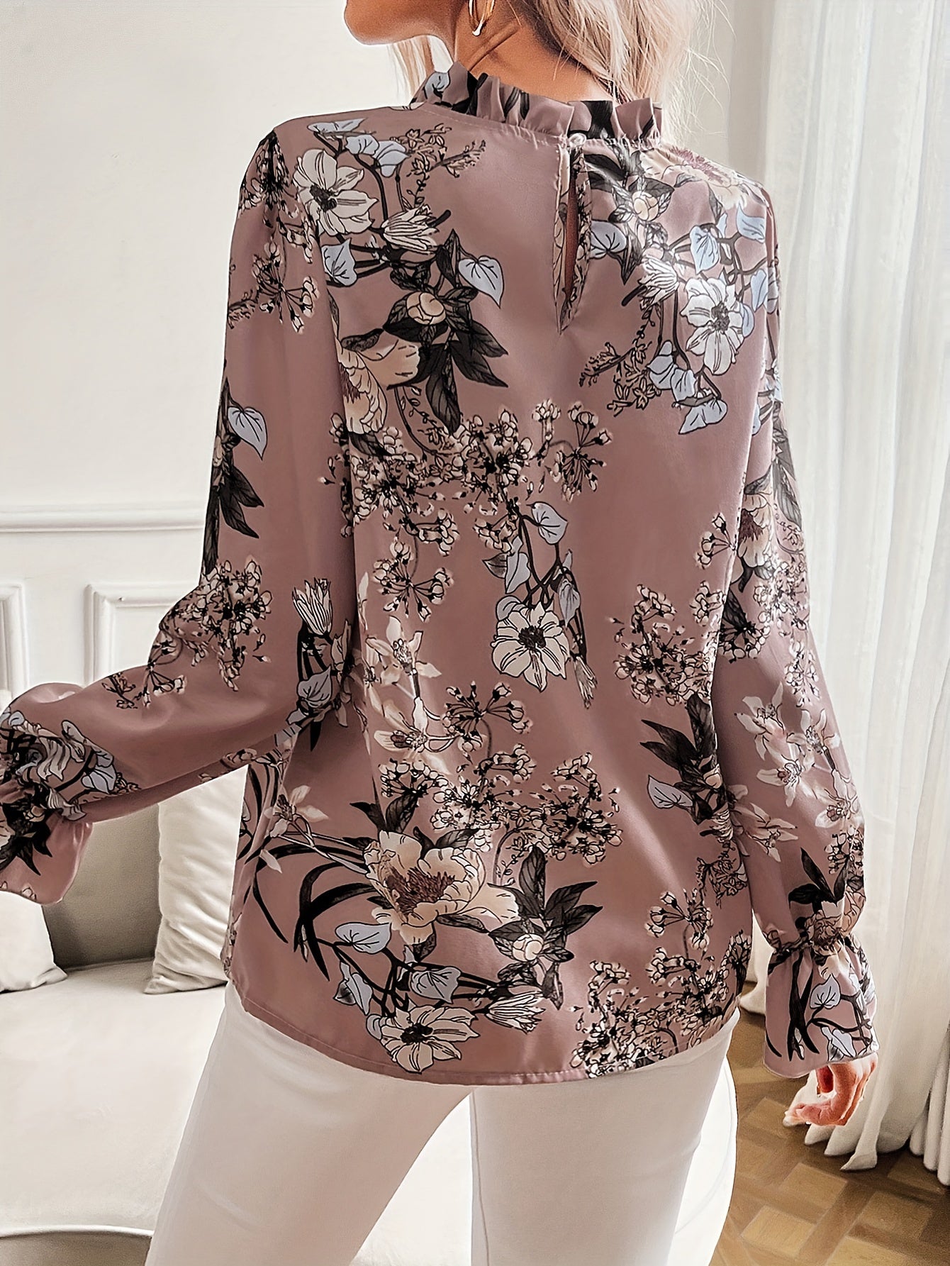 Sophie | Bloemenprint blouse met ruches
