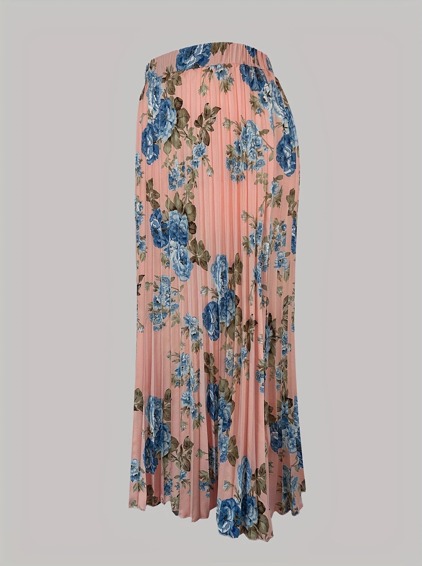 Luna | Elegant floral print high-waisted skirt