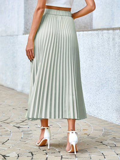 Sophie | Elegante A-lijn midi rok in solide kleur
