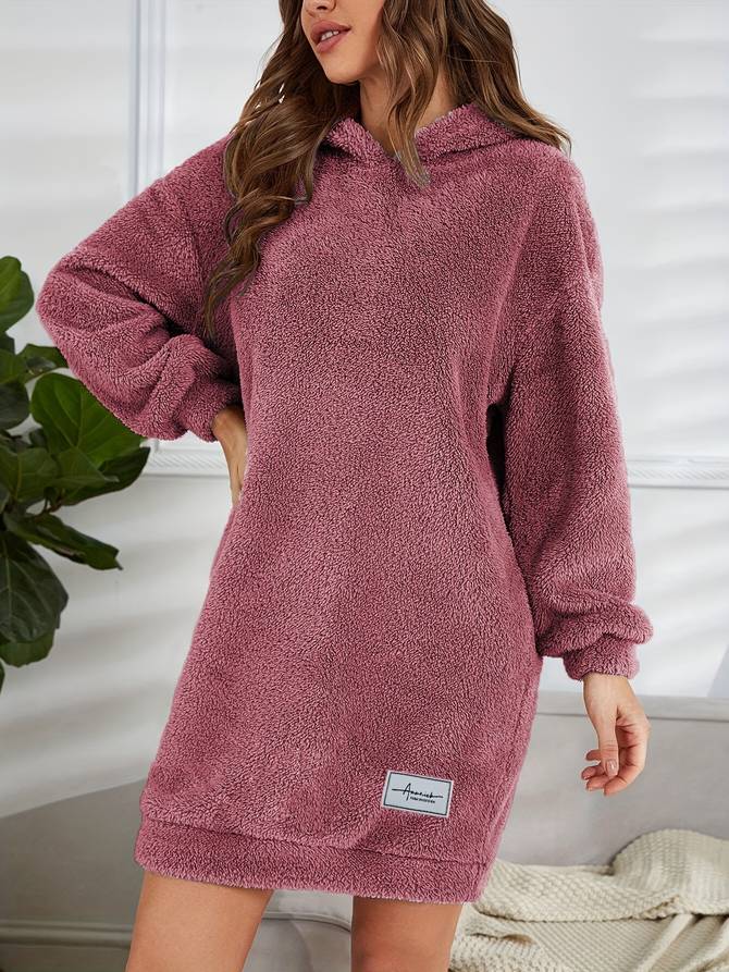 Lisa - Warm Teddy Autumn Hooded Sweatshirt for Women