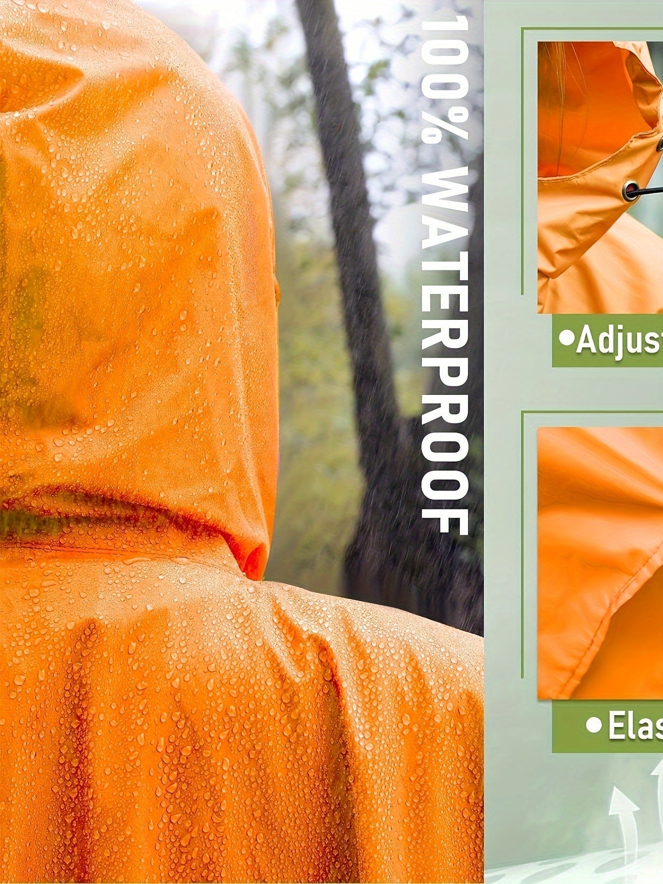 Nina | Waterdichte damesregenponcho met capuchon en zakken
