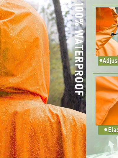 Nina | Waterdichte damesregenponcho met capuchon en zakken