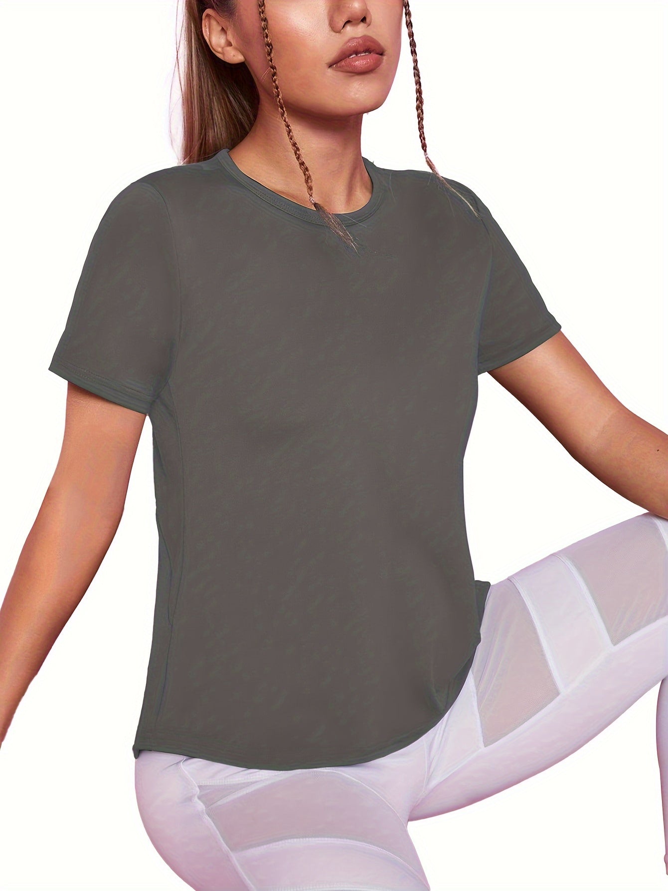 Lotte | Quick-drying women's sports shirt with short sleeves and breathable mesh contrast