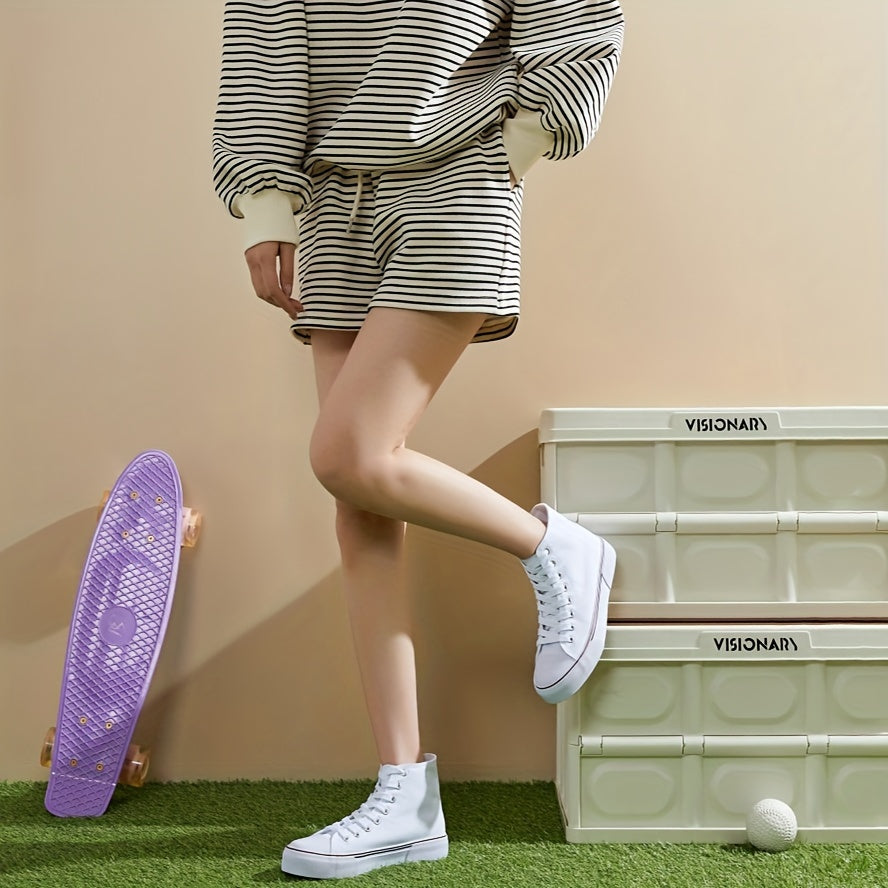 Amber | Hoge canvas sneakers met veters
