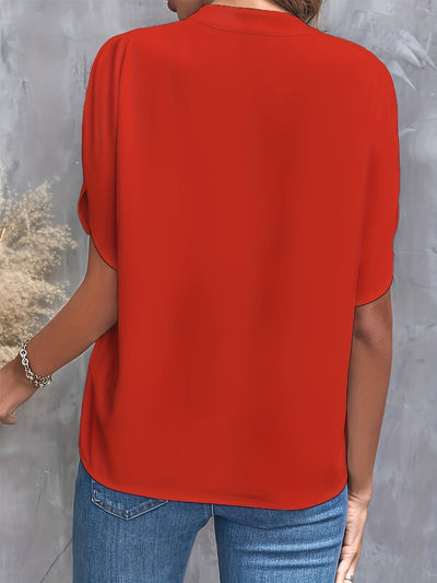 Lotte | Plain blouse with notch