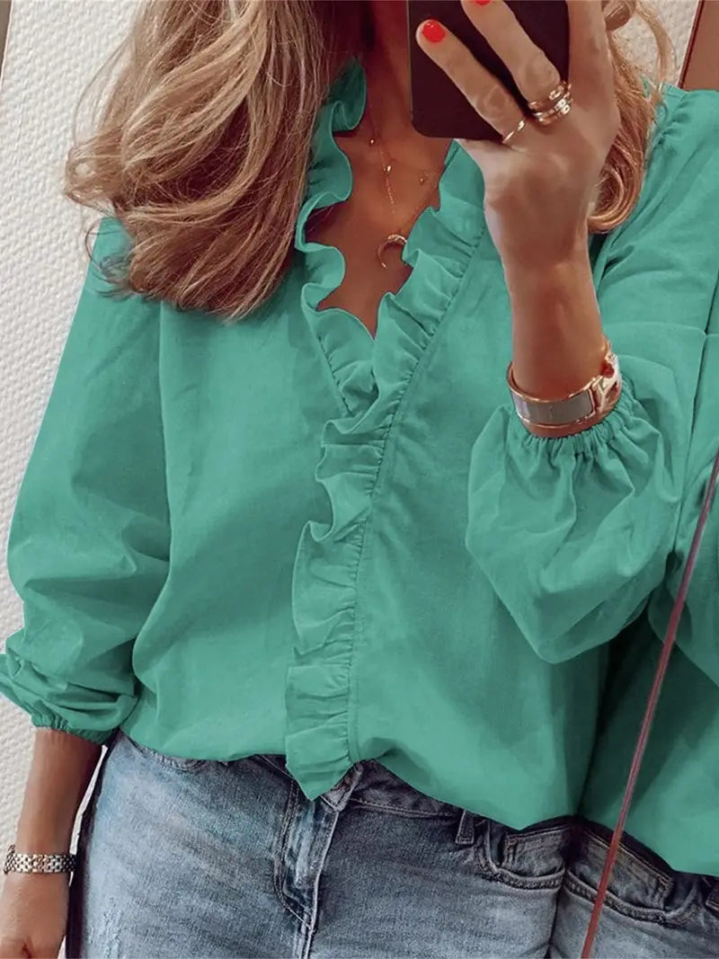 Marigold - Moeiteloze V-Hals Comfort Damesblouse
