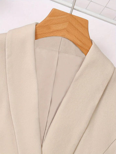 Gisla - Elegant Solid Color Two-Piece Blazer Set