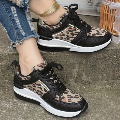 Nina | Women's sneakers with leopard print
