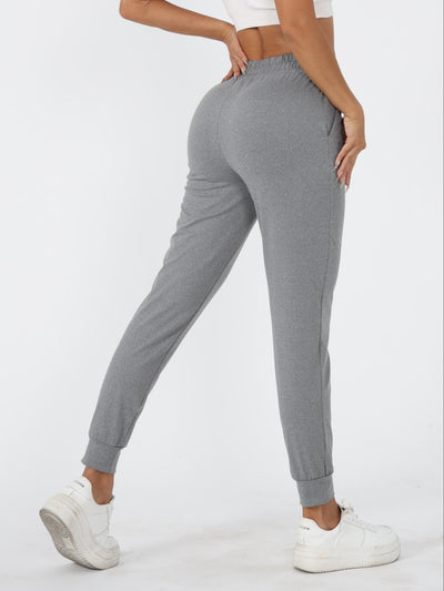 Eva | Effen kleur casual hardloopbroek met zak