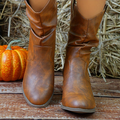 Vera | Chunky cowboylaarzen met hak