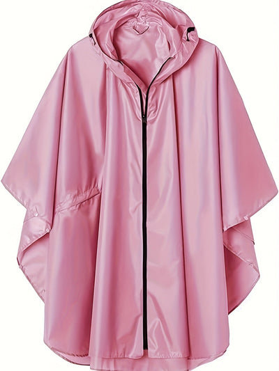 Nina | Waterdichte damesregenponcho met capuchon en zakken
