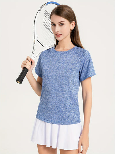 Eva | Quick-drying and stretchy casual running shirt with a round neck and short sleeves