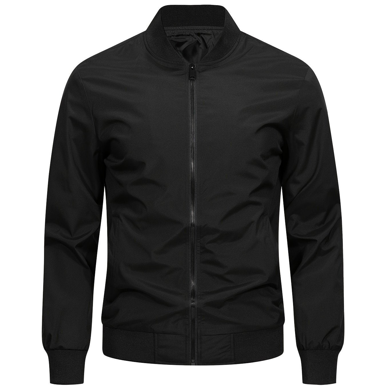 Jasper | Plain bomber jacket with baseball collar