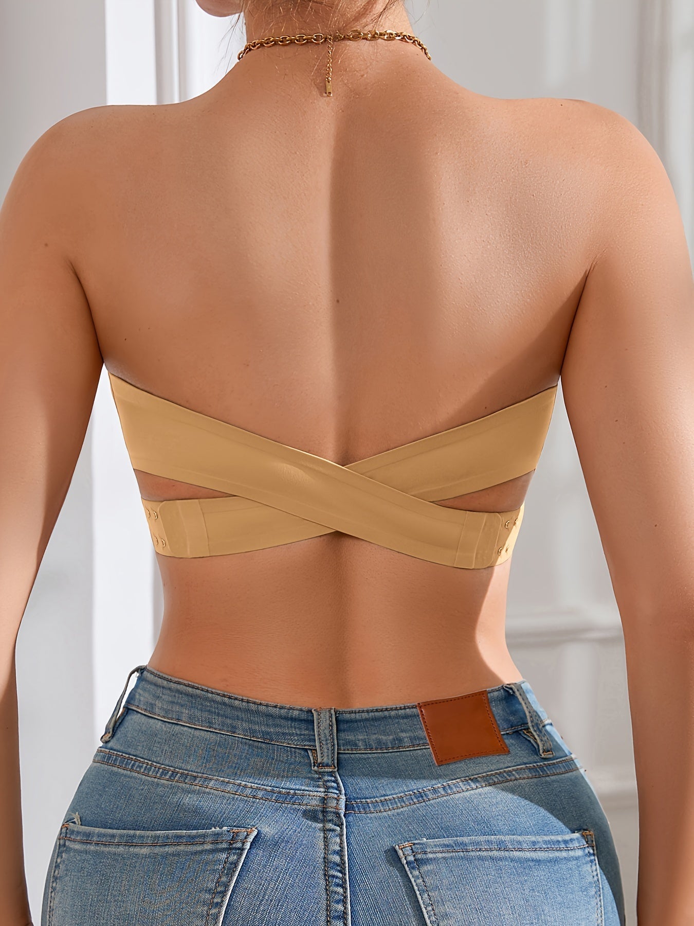 Naomi | Stevige strapless bandeau-top met zijsluiting