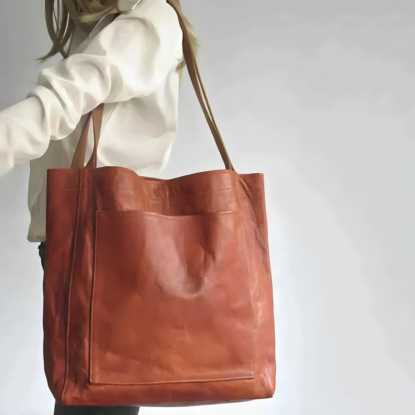Leren shopper tas – Minimalistisch ontwerp met ruime opbergcapaciteit