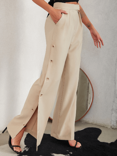 Cathy - Verfijnde Broek met Zijdetail voor Vrouwen