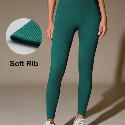 Feline | Naadloze hoge taille sportlegging met geribbelde buikcontrole