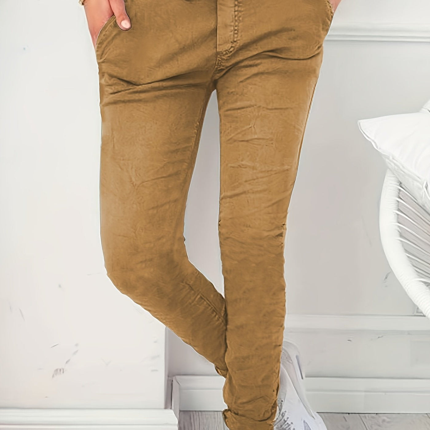 Emma | Casual solid-colored pants with drawstring