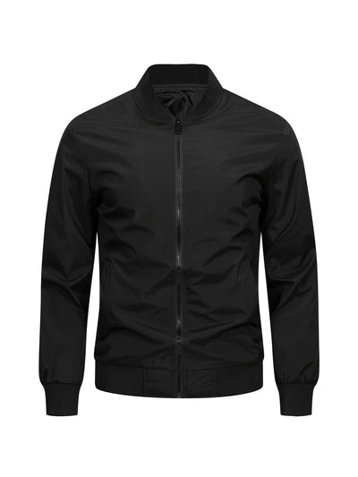 Jasper | Plain bomber jacket with baseball collar