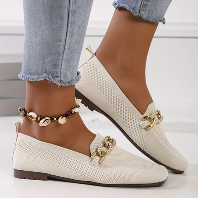 Elena | Elegant ballet flats with a metal chain