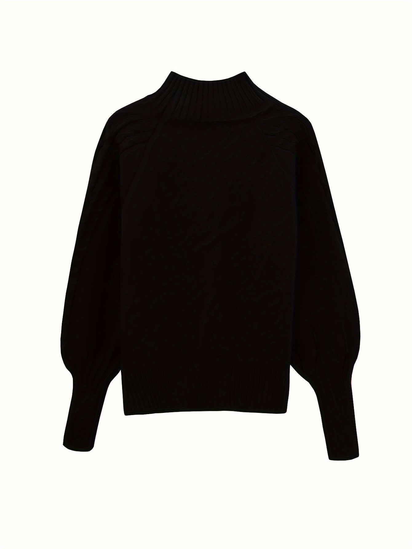Fien | Cable-knit turtleneck sweater with dropped shoulders