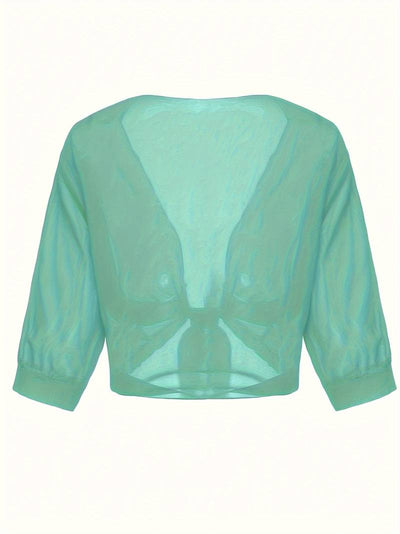Katie – Airy Blouse with Open Front