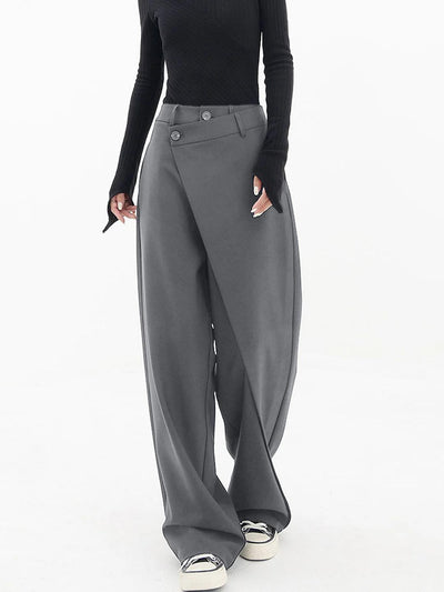 Flattering Asymmetrical Waist Women's Trousers
