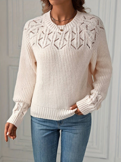 Elise | Elegant knitted sweater with geometric pattern