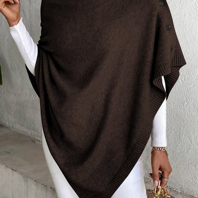 Eva | Plain knitted cape