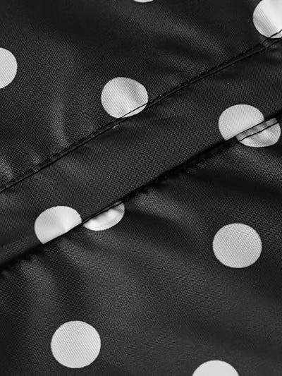 Femke | Lichtgewicht regenponcho-jack met stippenpatroon