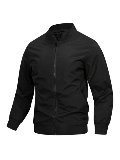 Jasper | Plain bomber jacket with baseball collar